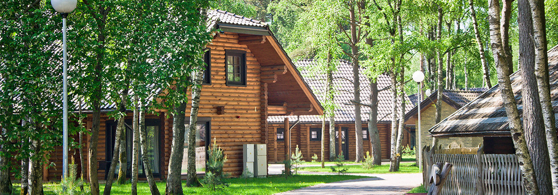 Two -storey log villa